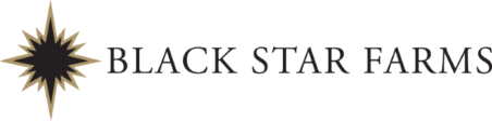Black Star Farms logo with star design.