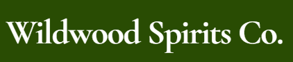 Wildwood Spirits Co. logo on green background.